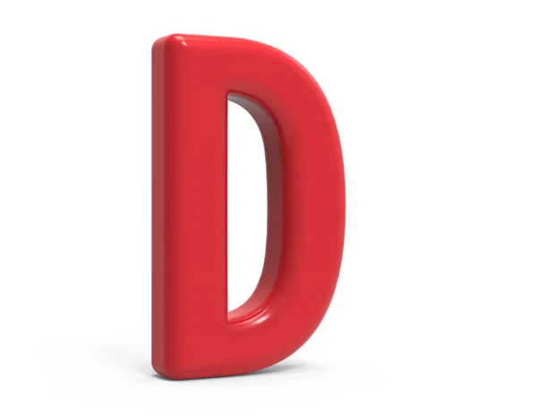 Piros D betűt — Stock Fotó