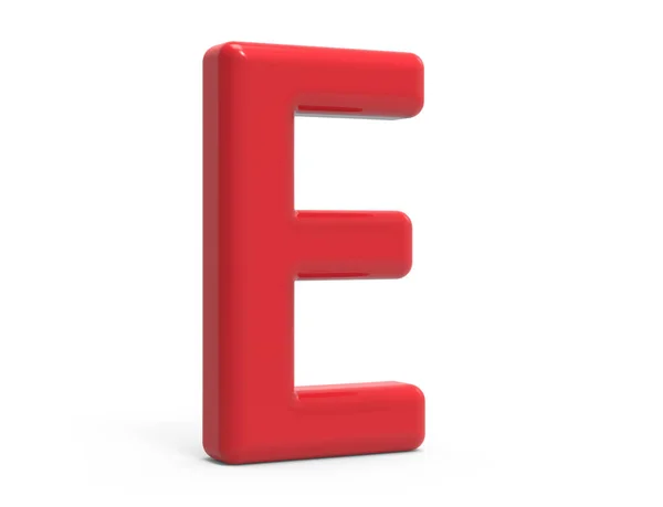 Червона літера E — стокове фото