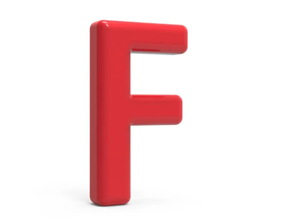 Rode letter f — Stockfoto