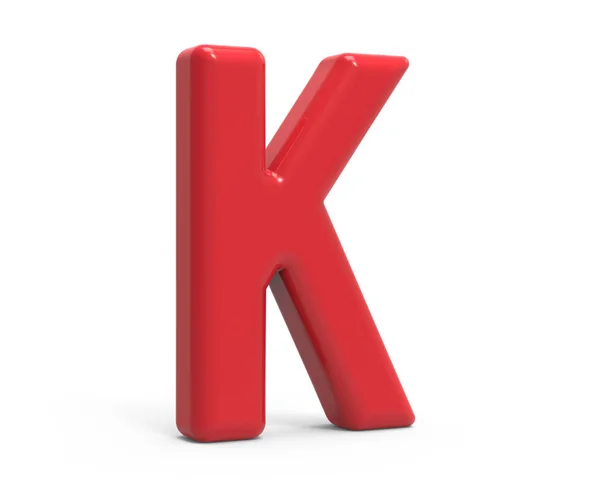 Rode letter k — Stockfoto