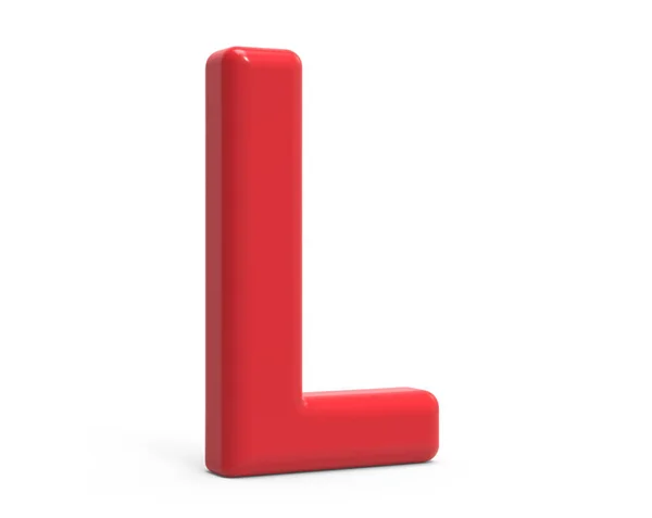 Rode letter l — Stockfoto