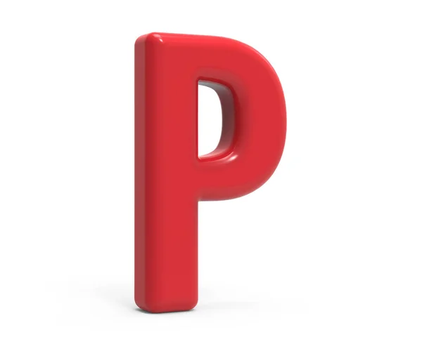 Lettera rossa P — Foto Stock