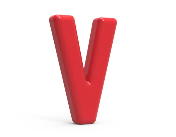 Rode letter v — Stockfoto