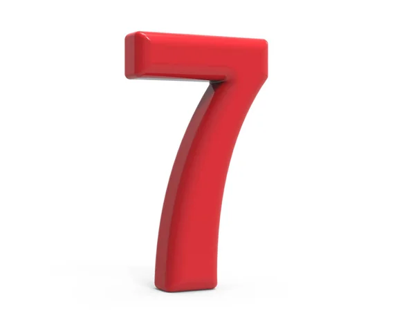 Rojo número 7 — Foto de Stock