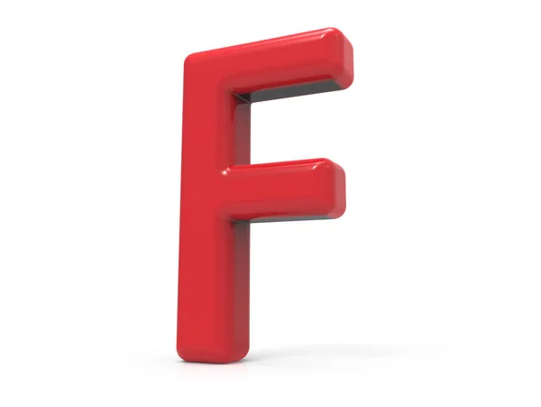 Piros betű F — Stock Fotó