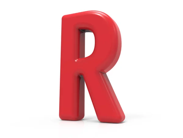 Červené písmeno r — Stock fotografie