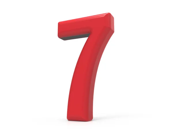 Numero rosso 7 — Foto Stock