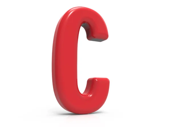 Lettera rossa C — Foto Stock