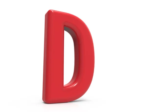Piros D betűt — Stock Fotó