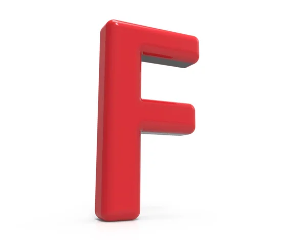 Piros betű F — Stock Fotó