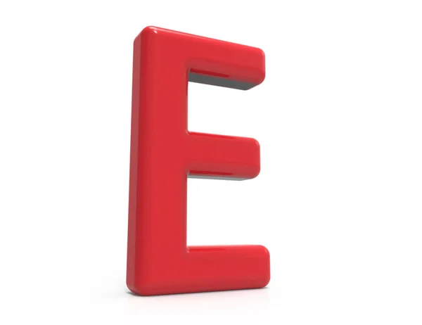 Carta vermelha E — Fotografia de Stock