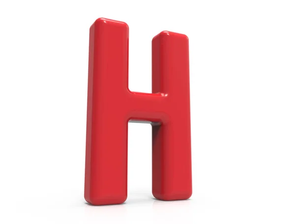 Röd bokstav h — Stockfoto