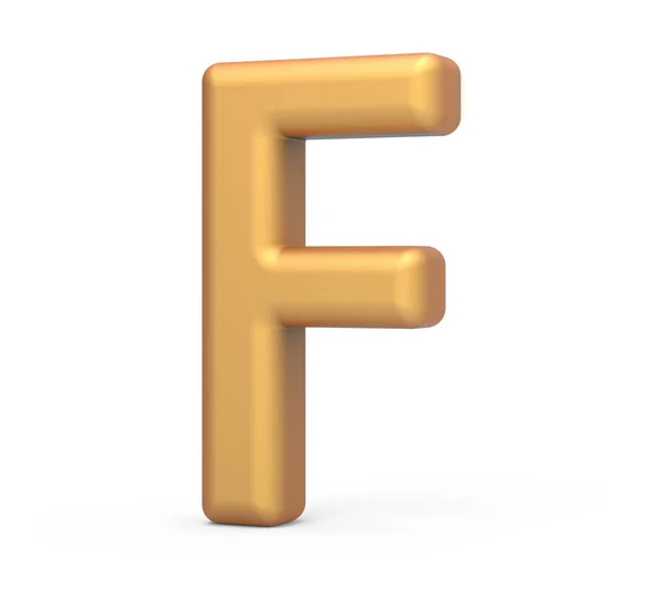 Złote litery f — Zdjęcie stockowe