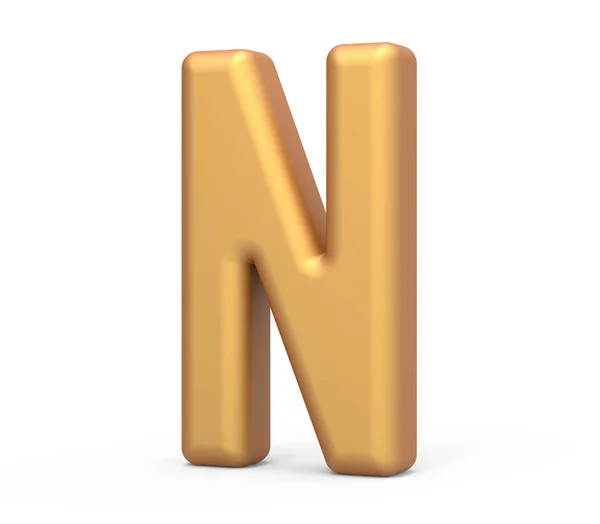 ตัวอักษรทอง N — ภาพถ่ายสต็อก