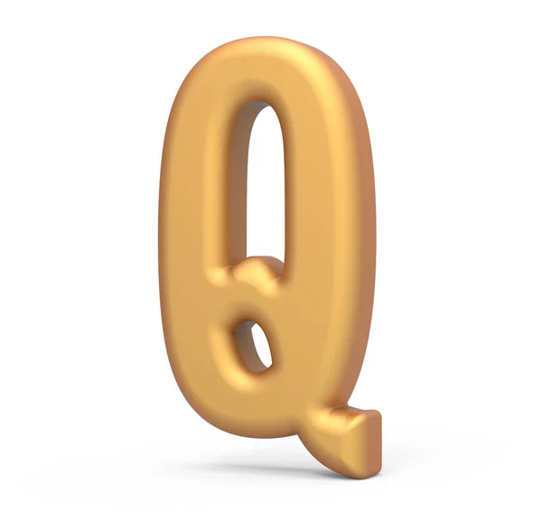 Goldener Buchstabe q — Stockfoto