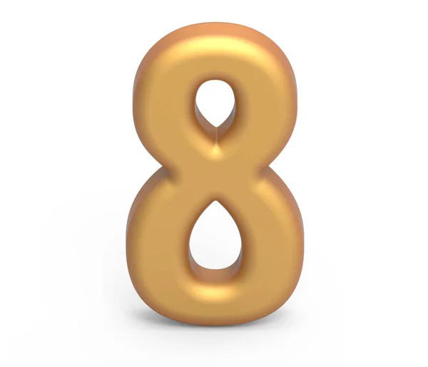 Número dourado 8 — Fotografia de Stock