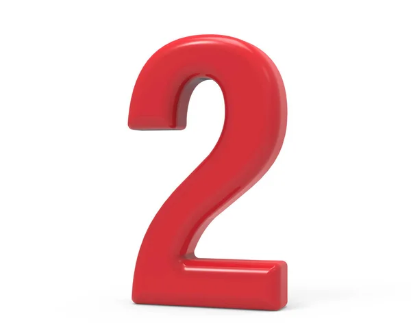 Red number 2 — Stock Photo, Image