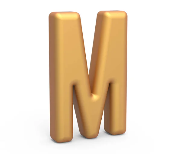 ตัวอักษรทอง M — ภาพถ่ายสต็อก