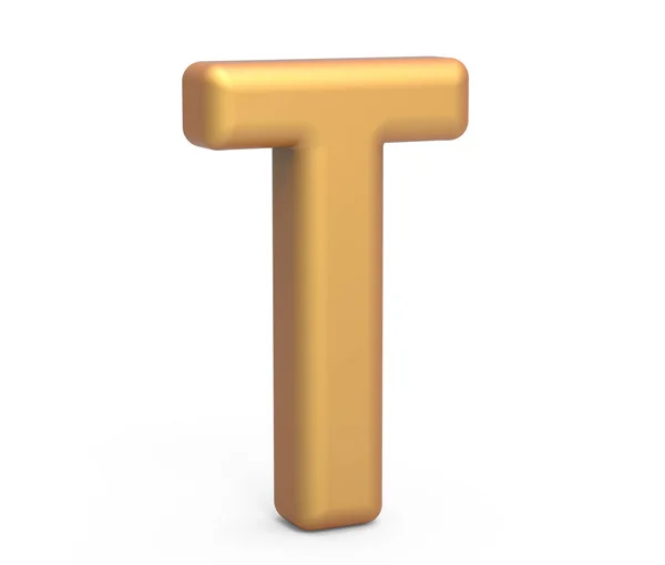 Golden letter T — Stock Photo, Image