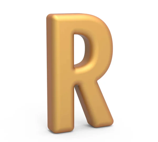 Χρυσό γράμμα r — Φωτογραφία Αρχείου