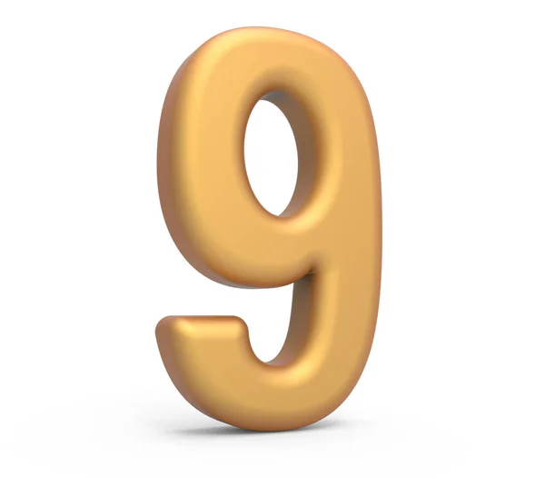 Golden number 9 — Stock Photo, Image