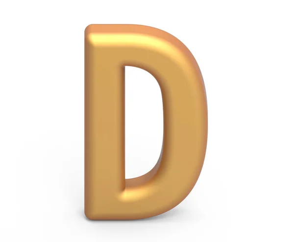 金色字母 d — 图库照片