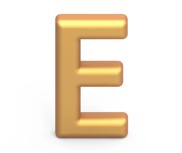 Złote litery e — Zdjęcie stockowe