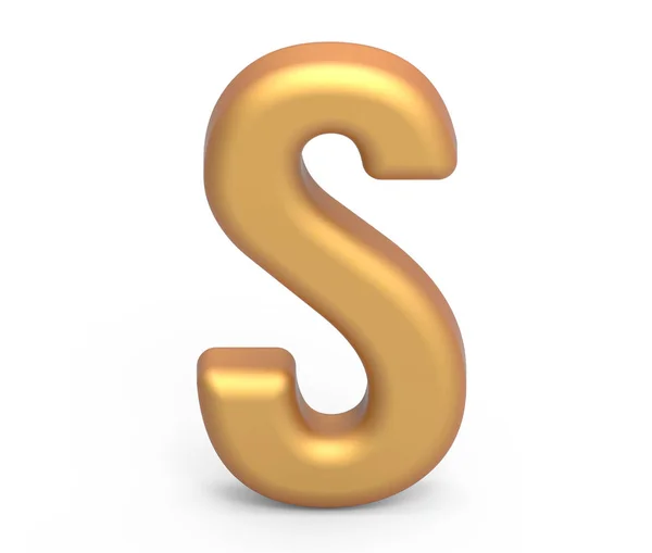 Золотая буква S — стоковое фото