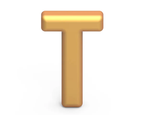 Golden letter T — Stock Photo, Image