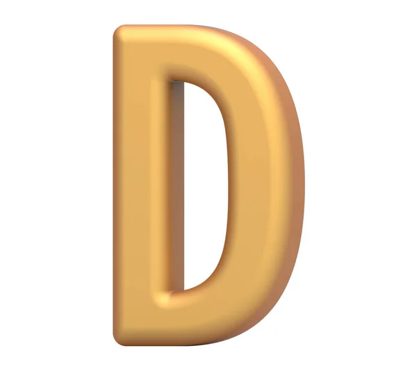 金色字母 d — 图库照片