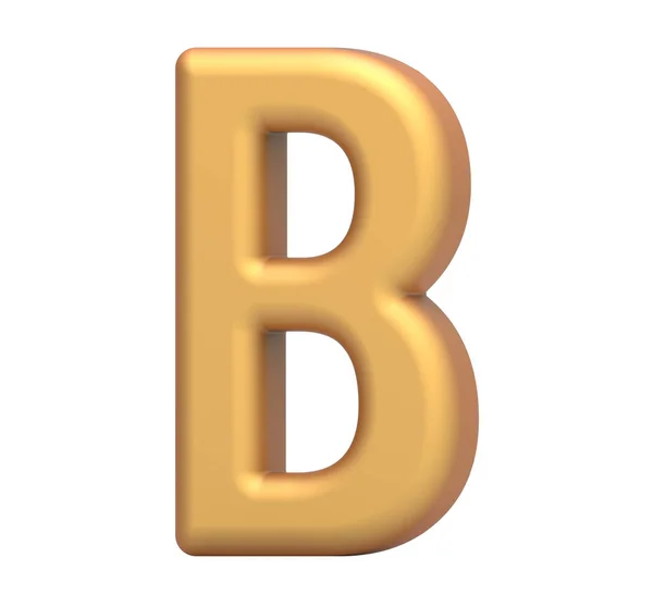 金色字母 b — 图库照片