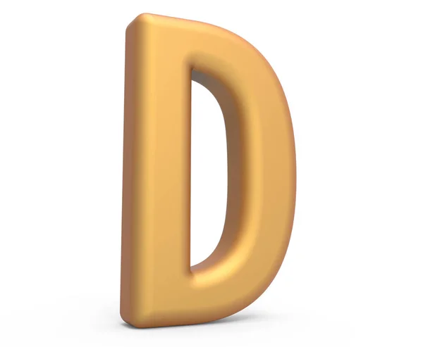 Золотая буква D — стоковое фото