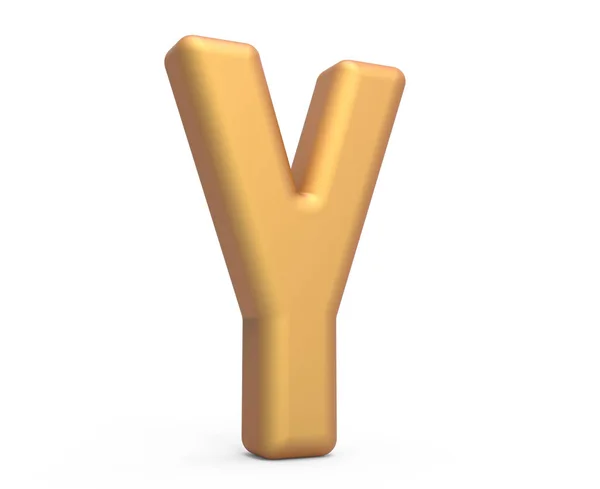 Letra dorada Y — Foto de Stock