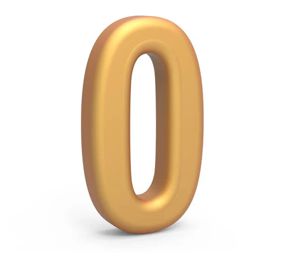 Golden number 0 — Stock Photo, Image