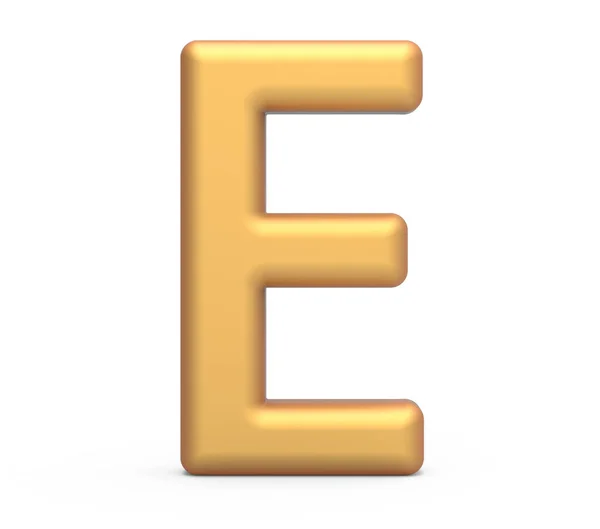 Carta dourada E — Fotografia de Stock