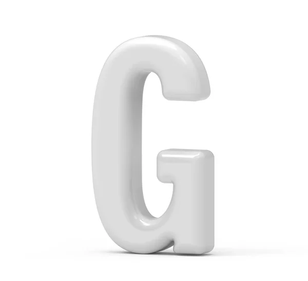 Parelmoer witte letter G — Stockfoto