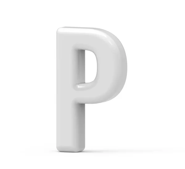 Pearl white letter P — Stock Photo, Image