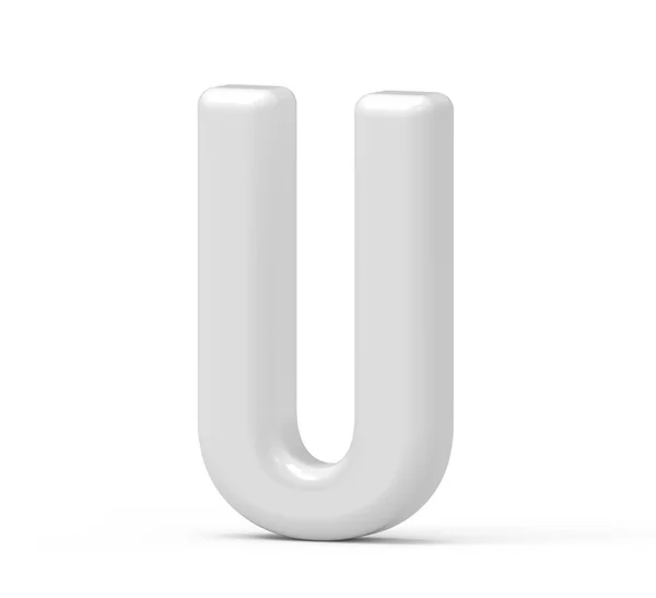 Pearl white letter U — Stock Photo, Image