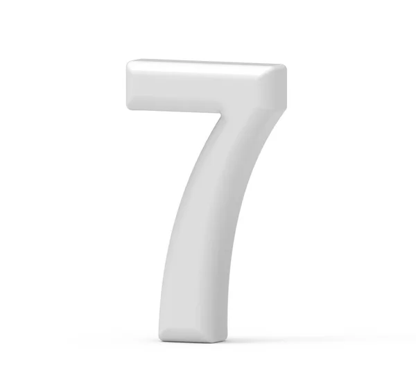 Pearl white number 7 — Stock Photo, Image