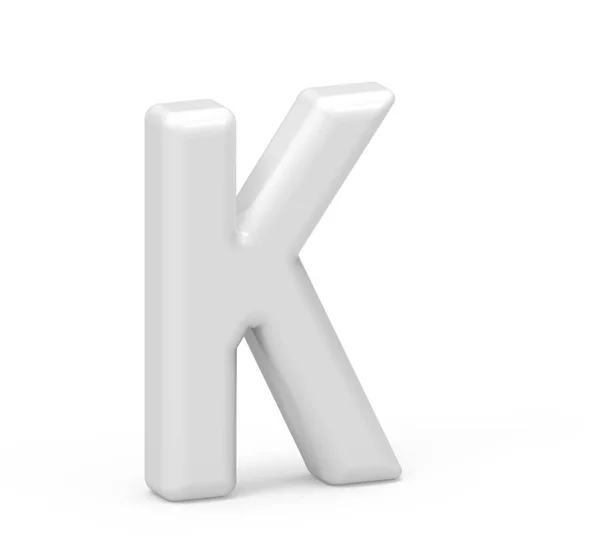 Perla blanca letra K — Foto de Stock