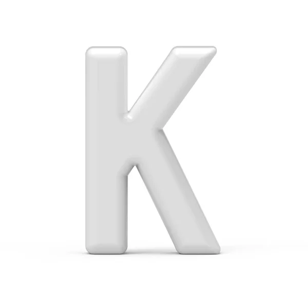 Жемчужно-белая буква K — стоковое фото