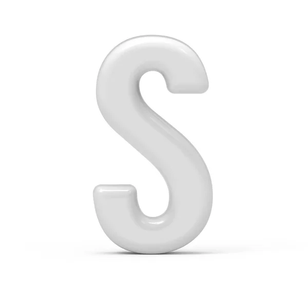 Pearl white letter S — Stock Photo, Image