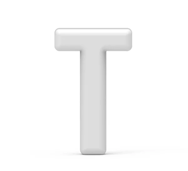 Gyöngy fehér T betű — Stock Fotó