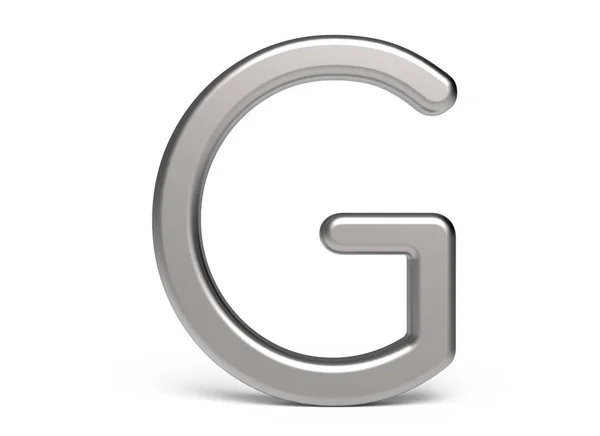 3D render metalen alfabet G — Stockfoto