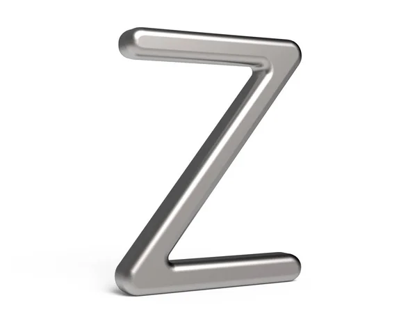 3d 渲染金属字母 Z — 图库照片