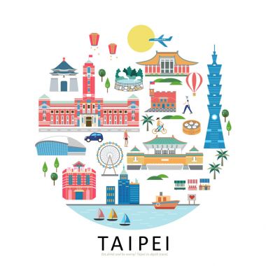 Taipei yerlerinden koleksiyonu
