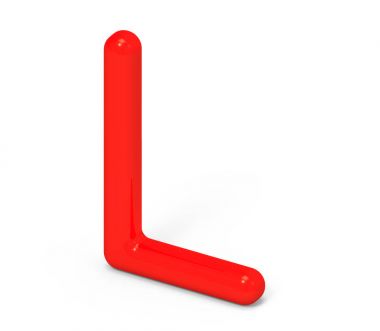 3D render kırmızı alfabe L