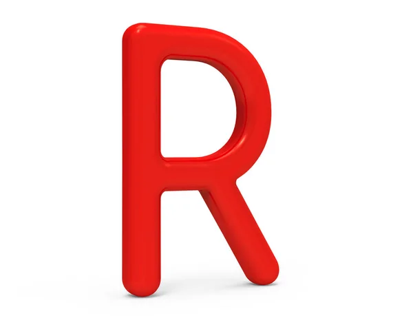 3D render red alphabet R — Stock Photo, Image