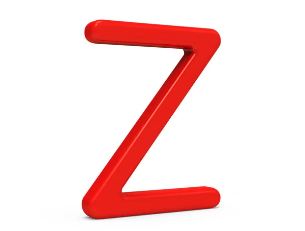 3D render red alphabet Z — Stock Photo, Image