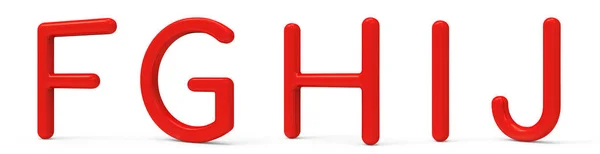 Red plastic font set — Stock Photo, Image